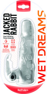 WET DREAMS JACKED RABBIT EXTENSION SLEEVE W/ POWER BULLET