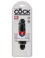 KING COCK 5 VIBRATING STIFFY BLACK VIBRATOR "
