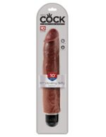 KING COCK 10 VIBRATING STIFFY BROWN "