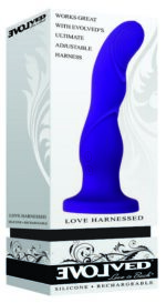 LOVE HARNESSED PURPLE VIBRATING DILDO RECHARGEABLE