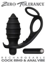 ZERO TOLERANCE RECHARGEABLE COCK RING AND ANAL VIBE