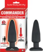 COMMANDER ESSENTIAL VIBRATING HOT PLUG-BLACK
