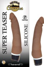 ULTRA CLASSICS SUPER TEASER BROWN VIBRATING DILDO