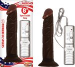 AFRO AMERICAN WHOPPER VIBRATING 8IN BROWN