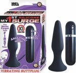 MY FIRST SILICONE VIB. BUTT PLUG BLACK