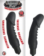 MACK TUFF RIBBED SILICONE PENIS BLACK