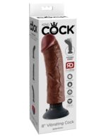 KING COCK 8IN COCK BROWN VIBRATING