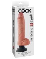 KING COCK 10IN COCK W/BALLS FLESH VIBRATING