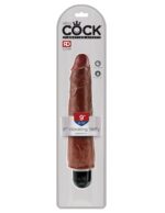 KING COCK 9 VIBRATING STIFFY BROWN "