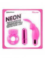 NEON VIBRATING COUPLES KIT PINK