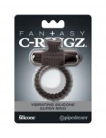 FANTASY C RINGZ VIBRATING SILICONE SUPER RING BLACK