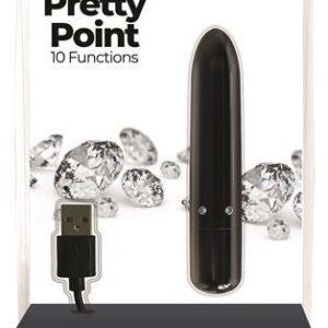 POWER BULLET PRETTY POINT 4IN 10 FUNCTION BULLET BLACK