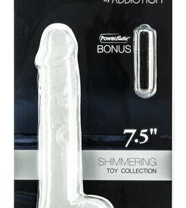 ADDICTION PEARL 7.5 DONG PEARL WHITE TPE W/ BULLET "
