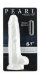ADDICTION PEARL 8.5 DONG PEARL WHITE TPE W/ BULLET "