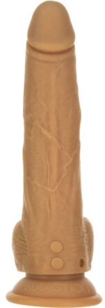 NAKED ADDICTION 9IN CARAMEL THRUSTING DONG W/ REMOTE