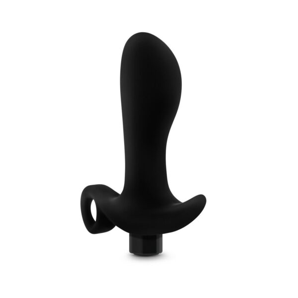 ANAL ADVENTURES PLATINUM SILICONE VIBRATING PROSTATE MASSAGER 1 BLACK - Image 3