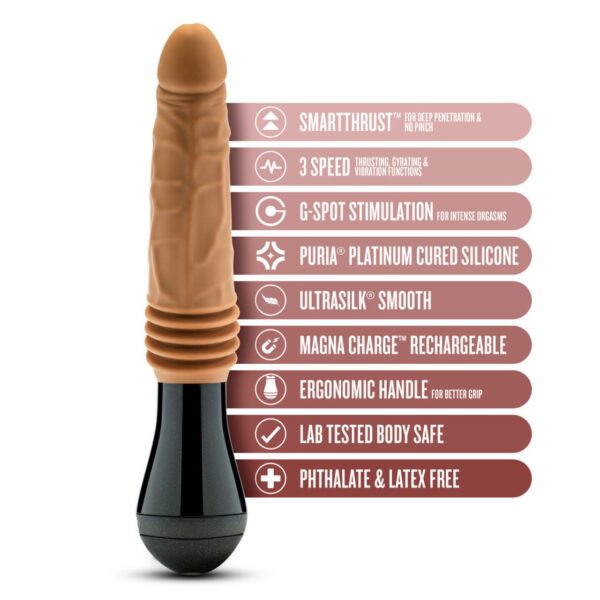 DR SKIN DR. ARTHUR THRUSTING GYRATING VIBRATING DILDO TAN - Image 2