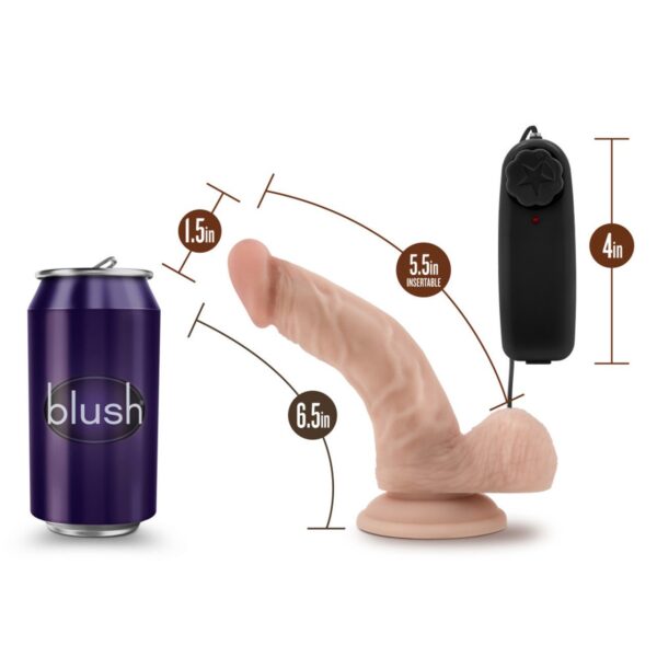 DR SKIN DR KEN 6.5IN VIBRATING COCK W/ SUCTION CUP VANILLA - Image 4