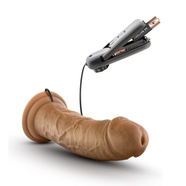 DR SKIN DR JOE 8IN VIBRATING COCK W/ SUCTION CUP MOCHA - Image 3