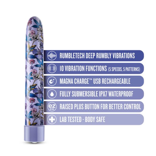 LIMITED ADDICTION FLORADELIC 7 IN RECHARGEABLE VIBE PURPLE - Image 2