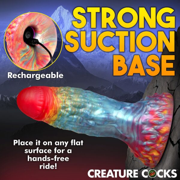 CREATURE COCKS RAINBOW PHOENIX VIBRATING SILICONE DILDO - Image 5